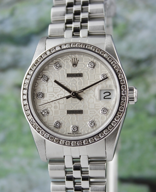 (image for) A ROLEX MID SIZE STEEL OYSTER PERPETUAL DATEJUST / 68274